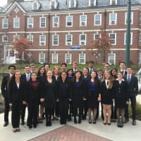 <p>The Trumbull High School We the People team</p>
