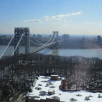 <p>A view of the George Washington Bridge from the 47th floor of &quot;The Modern.&quot;</p>