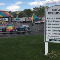 <p>The War Memorial Carnival is setting up in Rogers Park in Danbury. It opens Friday.</p>