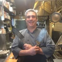 <p>Owner Frank Evangelista mans the grill at Frankie&#x27;s Waffles &amp; Burgers in Mahopac.</p>