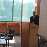 <p>Robert Shaps, superintendent of schools at the Mamaroneck Union Free District, welcomed more than 50 new teachers during an Aug. 26 orientation and breakfast at Mamaroneck High School.</p>