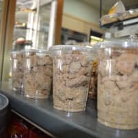<p>Ronnie’s Hot Bagels and Coffee House in Hillsdale sells crumbs, minus the cake.</p>