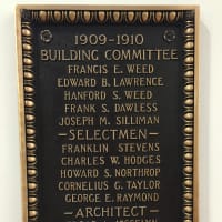 <p>A plaque honoring the first building committee is featured in the renovated town hall. </p>