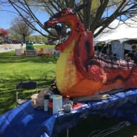 <p>By mid-month, Norwalk sculptor Chris Crowe will complete a nearly 20-foot fiberglass dragon whose permanent home will be in the Westport Library.</p>