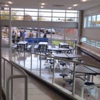 <p>The expanded cafeteria at Fairfield Ludlowe High School</p>
