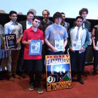 <p>The eight finalists gather at Fort Lee High School for the 2015 Jersey Filmmakers of Tomorrow festival Saturday, Nov. 7.</p>