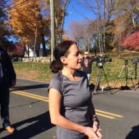 <p>Diane Hays was out jogging when she encountered the detour on Norfield Road Friday morning.</p>