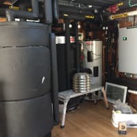 <p>The climate control room, heated by solar panels on the side and roof of the garage.</p>
