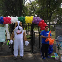<p>Puddles, also known as Mark Turturino, provided plenty of laughs for visitors to Port Chester&#x27;s new dog park on Sunday.</p>