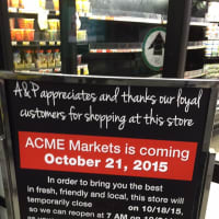 <p>A&amp;P announces it is closing but will reopen as an Acme Market. </p>