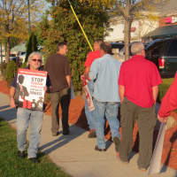 <p>Several hundred Verizon workers picketed in White Plains and Hartsdale on Wednesday after walking off the job in their first strike since 2010. Here they are shown holding an information picket outside a store in Mohegan Lake, which are continuing.</p>