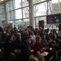 <p>Dozens of veterans are honored for their service during a ceremony at the Stamford Government Center Wednesday morning.</p>