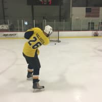 <p>Tyler Waldeck of Franklin Lakes shoots on net.</p>