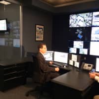 <p>David Antar, president of A+ Technology &amp; Security, sits at one of the BSAFE operator&#x27;s stations.</p>