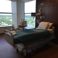<p>A patient room at Stamford Hospital. All rooms are now private.</p>