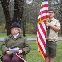<p>Town of Wappinger Supervisor Barbara Gutzler paused before speaking at Wednesday&#x27;s Veterans Day ceremony in Wappingers Falls.</p>
