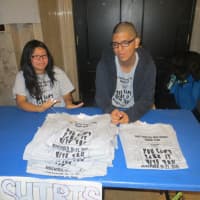 <p>Port Chester High School students selling &quot;You Can&#x27;t Take It With You&quot; t-shirts before Saturday night&#x27;s finale.</p>