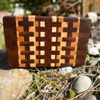 <p>Cutting board by Trees To Dreams.</p>