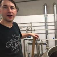 <p>Peter Cowles at Aspetuck Brew Lab</p>