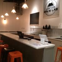 <p>The taproom at Aspetuck Brew Lab</p>