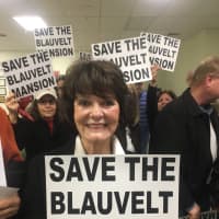 <p>JoAnn Young advocates for the preservation of the Blauvelt Mansion at the Oradell town council meeting on 12/15.</p>
