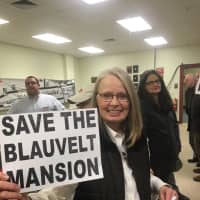 <p>Maggie Harrer advocates for the preservation of the Blauvelt Mansion at the Oradell town council meeting on 12/15.</p>