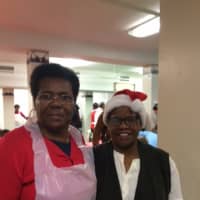 <p>Dorothy Brown and State Sen. Marilyn Moore at the annual New Hope Baptist Church Christmas Luncheon.</p>