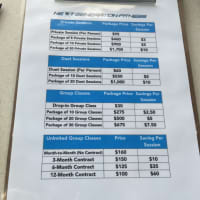 <p>Some of the prices at Next Generation Fitness</p>