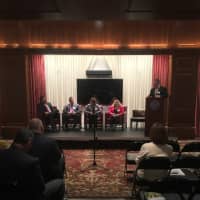 <p>Panel takes questions from the crowd at the Bergen County Economic Development Conference.</p>