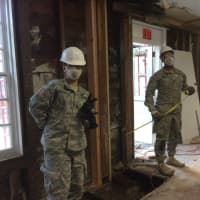 <p>West Point cadets recently worked with Habitat for Humanity to turn a house into two condos in Chappaqua for needy families.</p>
