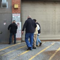<p>Elmer Gomez Ruano is brought into Stamford Police Headquarters to be charged with his estranged wife&#x27;s murder.</p>