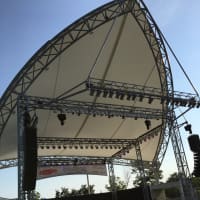<p>The crowd gathers for opening night at the Levitt Pavilion in Westport.</p>