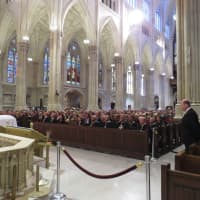 <p>Thousands filled up St. Patrick&#x27;s Cathedral in Manhattan to celebrate the life of Tarrytown&#x27;s Caryl Plunkett. </p>