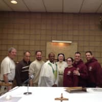 <p>The council takes a break for Mass with the Rev. Paul Sankar.</p>