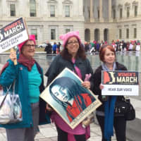 <p>Attendees display their signs at Saturday&#x27;s March.</p>