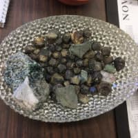 <p>Darlene Garrison keeps a collection of garnets and other interesting stones on her desk at Danbury Library.</p>