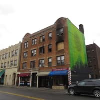 <p>The facade of the building remains scorched following Wednesday morning&#x27;s fire in New Rochelle.</p>