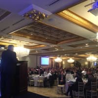 <p>County Executive Jim Tedesco speaks to crowd at Statewide Narcotics Action Plan Conference.</p>