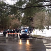 <p>Fairfield police at the home where a man was fatally shot by an officer Tuesday morning.</p>