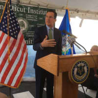 <p>Gov. Dannel Malloy speaks at the dedication of the Greater Danbury Community Health Center on Monday, Oct. 31, 2016.</p>