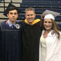 <p>Briarcliff High School held its graduation ceremonies on Friday at Pace University. From left to right are: from left to right: Itai Rubin, Daniel Murphy and Hannah Gelfand.</p>