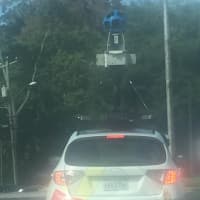 <p>The Google Street View Car goes to work near Norwalk High.</p>