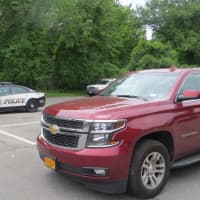 <p>Harrison police recovered about $40,000 cash and stolen goods after tracking this rented SUV to a hotel in Queens where three suspects in a Sunday theft were staying.</p>