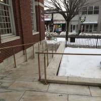 <p>City and library officials celebrated the opening of a new handicap accessible walkway to Starbucks at Ferguson Library Tuesday. The project is the first step in a project designed to make a Bryant Park-style terrace.</p>