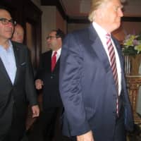 <p>Donald Trump arrives at Trump National in Briarcliff Manor earlier this year.</p>