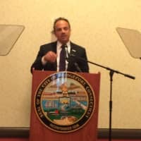<p>Bridgeport Mayor Joseph P. Ganim presents his State of the City on Thursday, March 3.</p>