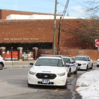 <p>There was an increased police presence outside New Rochelle High School.</p>