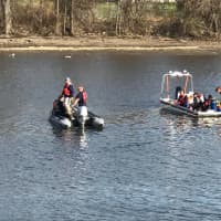 <p>A car abandoned near the riverbank prompted the water search.</p>
