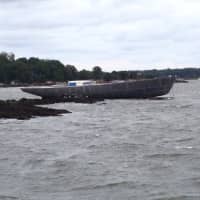 <p>Another view of the &quot;ghost yacht&quot; formerly moored near Hen Island in Rye. It broke loose from its moorings during a recent rainstorm and ran aground at Mamaroneck Beach &amp; Yacht Club. It&#x27;s since been towed away, according to the local dock master.</p>
