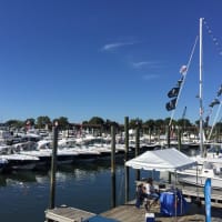 <p>Boats as far as the eye can see at the Norwalk Boat Show.</p>